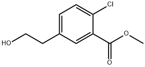 Benzoic acid, 2-chloro-5-(2-hydroxyethyl)-, methyl ester 结构式