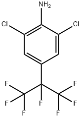 2,6-二氯-4-(全氟丙烷-2-基)苯胺 结构式