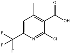 3-Pyridinecarboxylic acid, 2-chloro-4-methyl-6-(trifluoromethyl)- 结构式