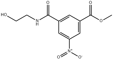 3-((2-羟基乙基)氨基甲酰基)-5-硝基苯甲酸甲酯 结构式
