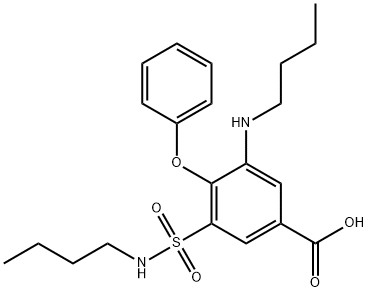 Benzoic acid, 3-(butylamino)-5-[(butylamino)sulfonyl]-4-phenoxy- 结构式