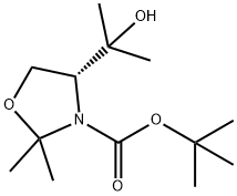 3-Oxazolidinecarboxylic acid, 4-(1-hydroxy-1-methylethyl)-2,2-dimethyl-, 1,1-dimethylethyl ester, (4R)- 结构式