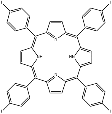 5,10,15,20-四(4-碘苯基)卟啉 结构式