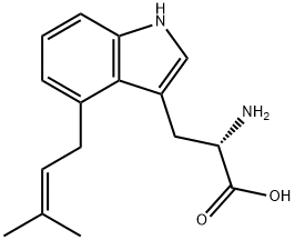L-Tryptophan, 4-(3-methyl-2-buten-1-yl)- 结构式