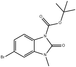 1H-Benzimidazole-1-carboxylic acid, 5-bromo-2,3-dihydro-3-methyl-2-oxo-, 1,1-dimethylethyl ester 结构式