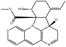 (8aS,9E)-9-Ethylidene-8,8aα,9,10-tetrahydro-12β-hydroxyindolo[3,2,1-ij]pyrano[3,4-b][1,5]naphthyridine-12aα(12H)-carboxylic acid methyl ester 结构式