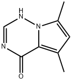 Pyrrolo[2,1-f][1,2,4]triazin-4(1H)-one, 5,7-dimethyl- (9CI) 结构式