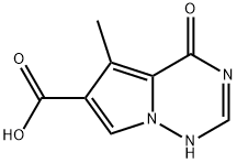 1,4-二氢-5-甲基-4-氧代吡咯并[2,1-F][1,2,4]三嗪-6-甲酸 结构式