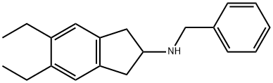 N-benzyl-5,6-diethyl-2,3-dihydro-1H-inden-2-amine 结构式