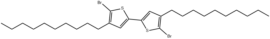 5,5'-dibromo-4,4'-bis(decyl)-2,2'-bithiophene 结构式