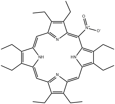 21H,23H-Porphine, 2,3,7,8,12,13,17,18-octaethyl-5-nitro- 结构式