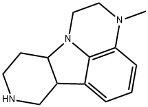 1H-Pyrido[3',4':4,5]pyrrolo[1,2,3-de]quinoxaline, 2,3,6b,7,8,9,10,10a-octahydro-3-methyl- 结构式