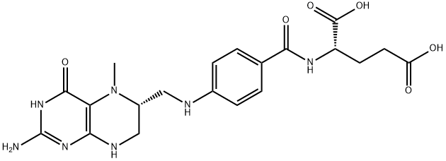 5-甲基- (6R) -四氢叶酸 结构式