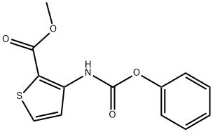 甲基 3-((苯氧羰基)氨基)噻吩-2-甲酸基酯 结构式