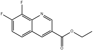 7,8-二氟喹啉-3-羧酸乙酯 结构式