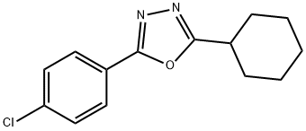 1,3,4-Oxadiazole, 2-(4-chlorophenyl)-5-cyclohexyl- 结构式