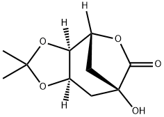 (3aR,4R,7S,8aR)-Tetrahydro-7-hydroxy-2,2-dimethyl-4,7-methano-1,3-dioxolo[4,5-c]oxepin-6(4H)-one 结构式