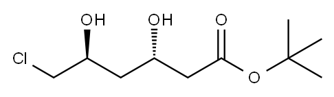 6-氯-3,5-二羟基-己酸-1,1-二甲基乙酯 结构式