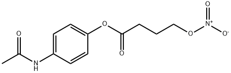 Butanoic acid, 4-(nitrooxy)-, 4-(acetylamino)phenyl ester 结构式
