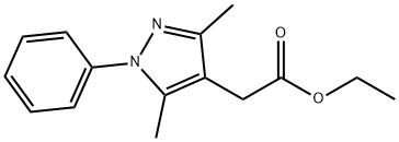 1H-Pyrazole-4-acetic acid, 3,5-dimethyl-1-phenyl-, ethyl ester 结构式