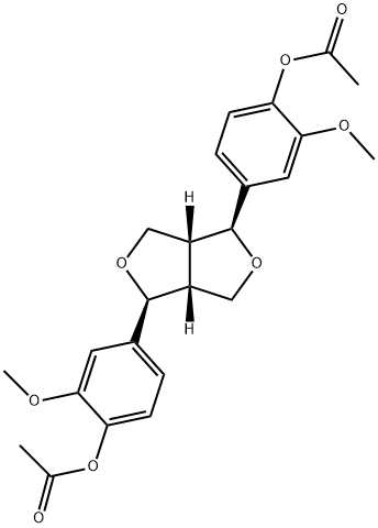 二乙酸 (+)-松脂醇酯 结构式