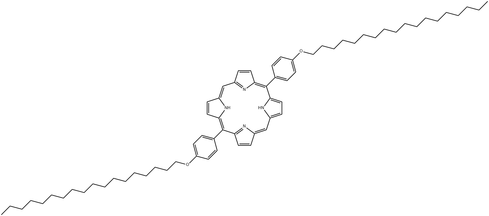 21H,23H-Porphine, 5,15-bis[4-(octadecyloxy)phenyl]- 结构式