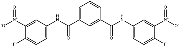 1-N,3-N-bis(4-fluoro-3-nitrophenyl)benzene-1,3-dicarboxamide 结构式