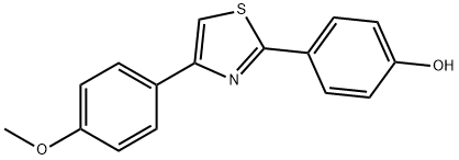 JR-6633, 4-(4-(4-Methoxyphenyl)thiazol-2-yl)phenol, 97% 结构式