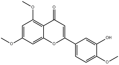 3’-Hydroxy-5,7,4’-trimethoxyflavone 结构式