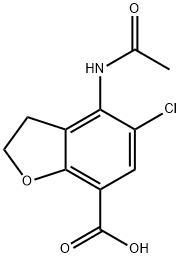 4-乙酰氨基-5-氯-2,3二氢苯并呋喃-7-羧酸 结构式