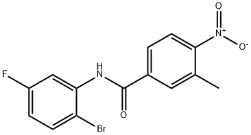 Benzamide, N-(2-bromo-5-fluorophenyl)-3-methyl-4-nitro- 结构式