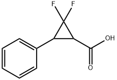 Cyclopropanecarboxylic acid, 2,2-difluoro-3-phenyl- 结构式