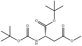 L-Aspartic acid, N-[(1,1-dimethylethoxy)carbonyl]-, 1-(1,1-dimethylethyl) 4-methyl ester 结构式