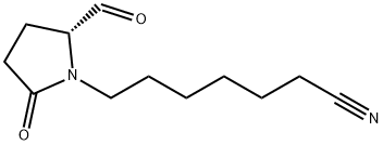 1-Pyrrolidineheptanenitrile, 2-formyl-5-oxo-, (2R)-