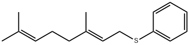 Benzene, [[(2E)-3,7-dimethyl-2,6-octadien-1-yl]thio]- 结构式