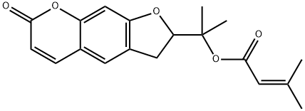 异紫花前胡内酯异戊烯酸酯 结构式