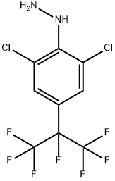 (2,6-二氯-4-(全氟丙烷-2-基)苯基)肼 结构式