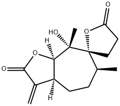 (3aS,7R)-3',3aβ,4,4',5,6,8,8aβ-Octahydro-8β-hydroxy-6α,8-dimethyl-3-methylenespiro[7H-cyclohepta[b]furan-7,2'(5'H)-furan]-2,5'(3H)-dione 结构式