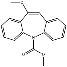 5H-Dibenz[b,f]azepine-5-carboxylic acid, 10-methoxy-, methyl ester 结构式