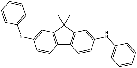 9,9-dimethyl-N2,N7-diphenyl-9H-fluorene-2,7-diamine 结构式