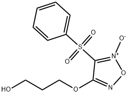 3-(4-benzenesulfonyl-5-oxy-furazan-3-yloxy)-propan-1-ol 结构式
