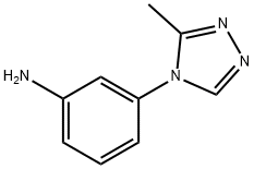 3-(3-甲基-4H-1,2,4-三唑-4-基)苯胺 结构式