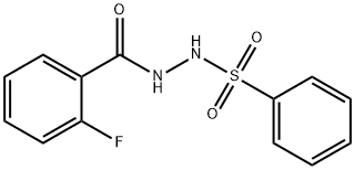 Benzoic acid, 2-fluoro-, 2-(phenylsulfonyl)hydrazide 结构式