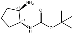 REL-1,1-二甲基乙基N-[(1R,2R)-2-氨基环戊基]氨基甲酸酯 结构式