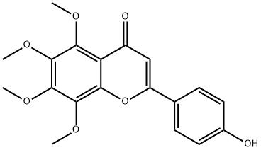 4H-1-Benzopyran-4-one, 2-(4-hydroxyphenyl)-5,6,7,8-tetramethoxy- 结构式