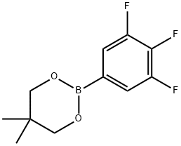 1,3,2-Dioxaborinane, 5,5-dimethyl-2-(3,4,5-trifluorophenyl)- 结构式