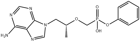 [[(1R)-2-(6-氨基-9H-嘌呤-9-基)-1-甲基乙氧基]甲基]磷酸单苯酯 结构式