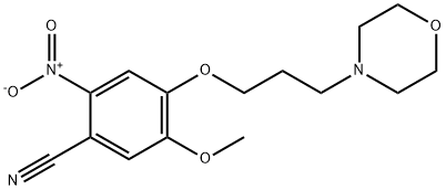 Benzonitrile, 5-methoxy-4-[3-(4-morpholinyl)propoxy]-2-nitro- 结构式