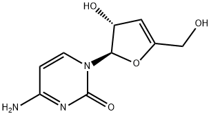 4-氨基-1-[(2R,3R)-3-羟基-5-(羟甲基)-2,3-二氢-2-呋喃基]嘧啶-2(1H)-酮 结构式