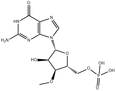 3'-O-甲基-5'-鸟苷单磷酸 结构式